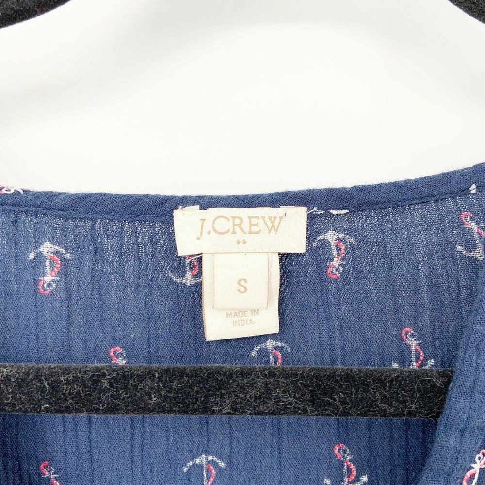 J.CREW Swim Cover Up Tunic Anchor Nautical S Blue - Picture 4 of 7